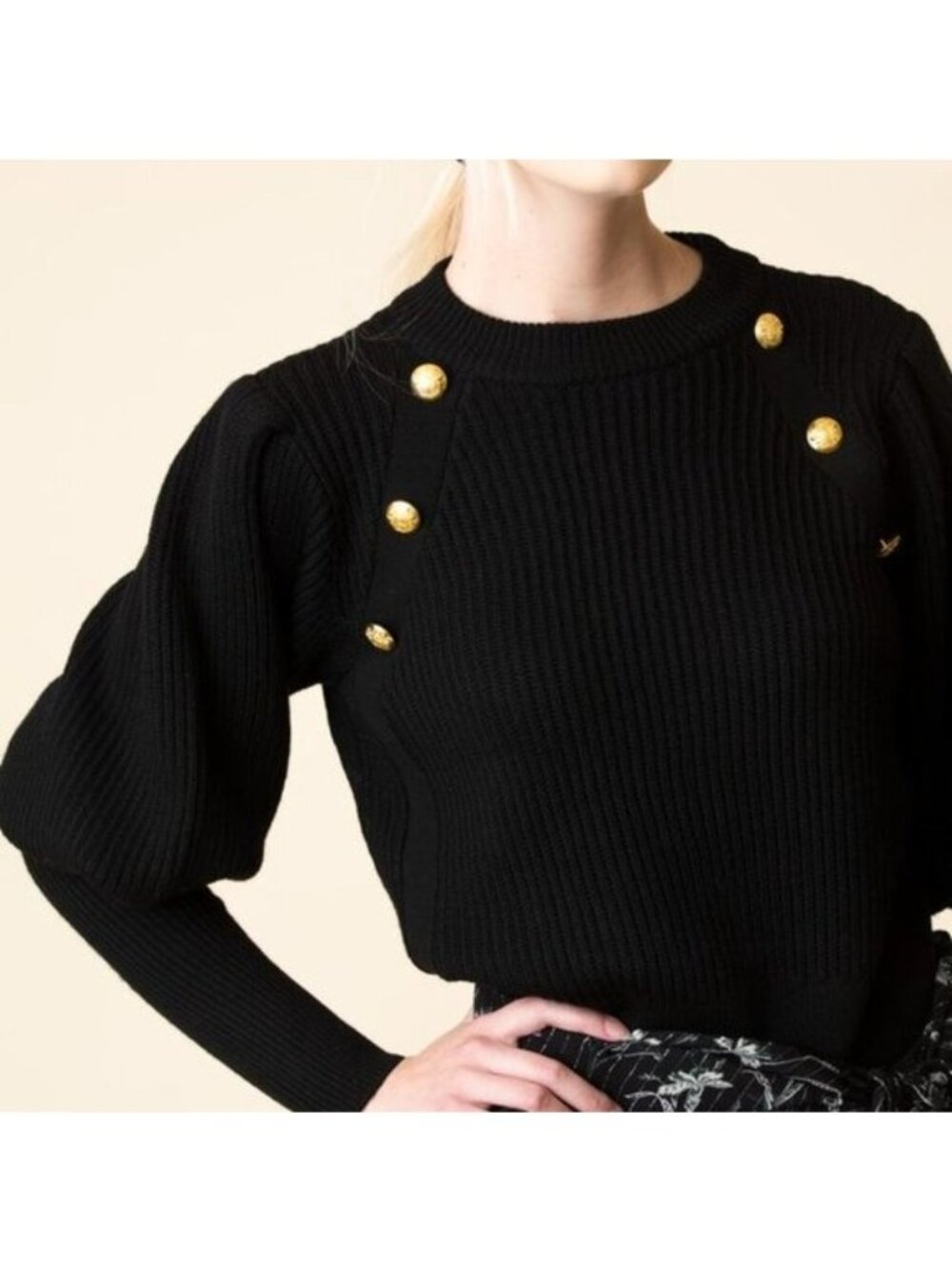 Veronica Beard Merino Wool Jude Leg of Mutton Sweater